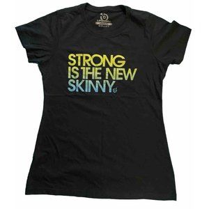 “Strong Is The New Skinny” Gray Lifting Gym Workout Crossfit USA Life AsRx